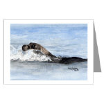 Baby Seal Watercolor Greeting Card by NANCE